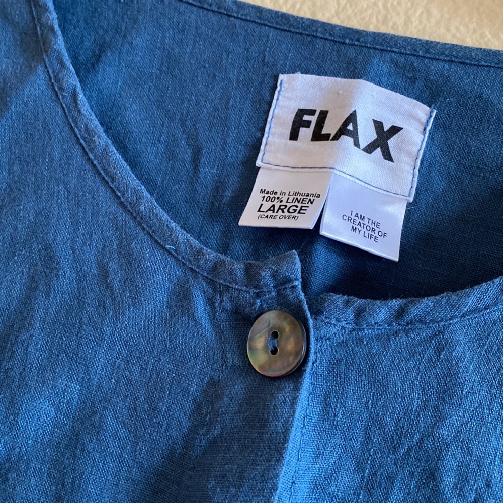 Flax linen cropped jacket - Picture 2 of 10